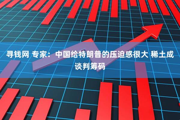 寻钱网 专家：中国给特朗普的压迫感很大 稀土成谈判筹码