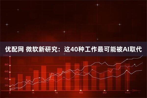 优配网 微软新研究：这40种工作最可能被AI取代