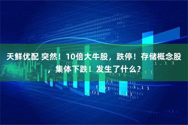 天鲜优配 突然！10倍大牛股，跌停！存储概念股，集体下跌！发生了什么？
